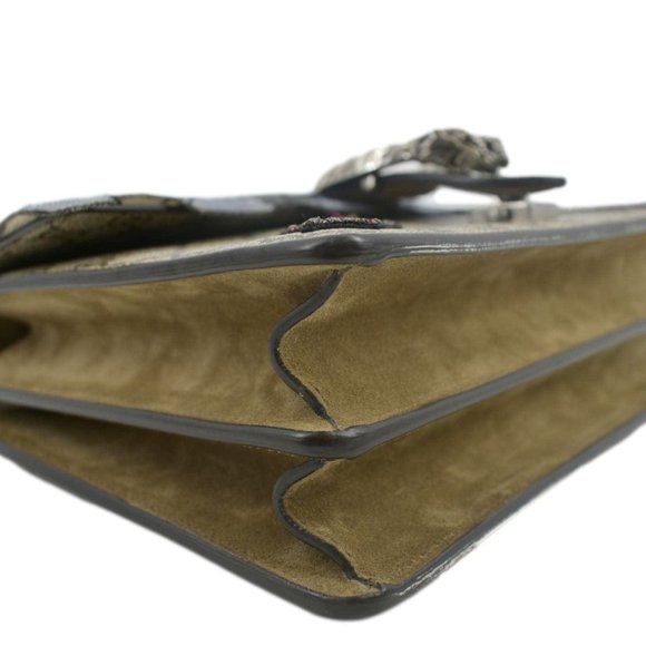 GUCCI  Dionysus Medium GG Supreme Embroidered Sequin Shoulder Bag Beige - Picture 9 of 14